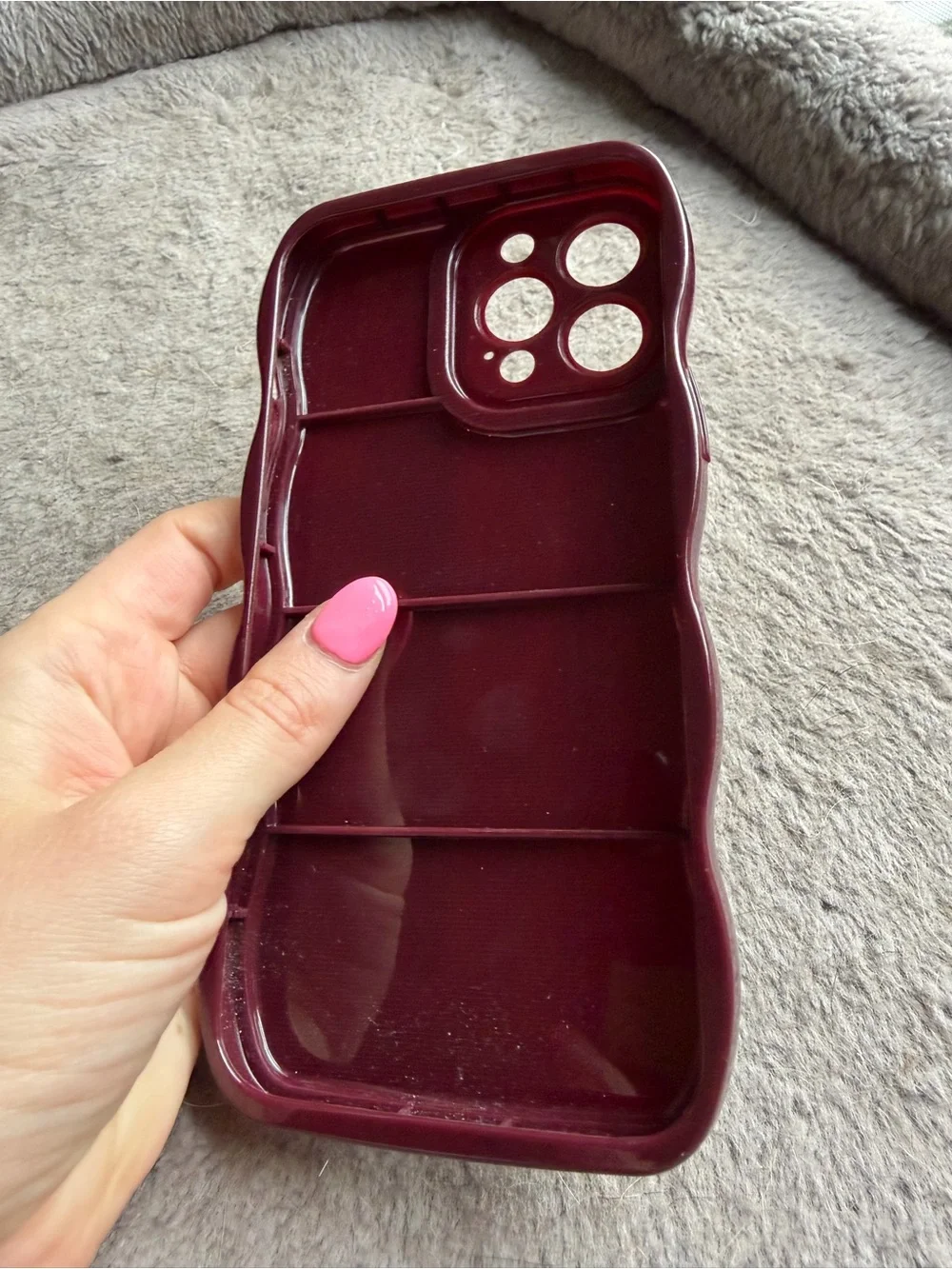 iPhone 13 Pro Max Adjustable Strap Burgundy Phone Case for Modern Smartphones